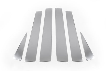 Chrome Door Pillar Covers (6 pcs, Stainless Steel) for Volkswagen Touareg 2002-2010 - image 3