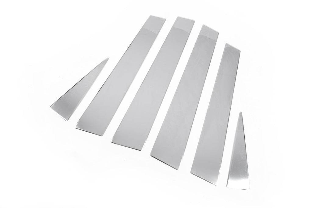 The chrome on the rack doors (6 pieces, stainless steel) for Volkswagen Touareg 2002-2010 - Reelken Auto