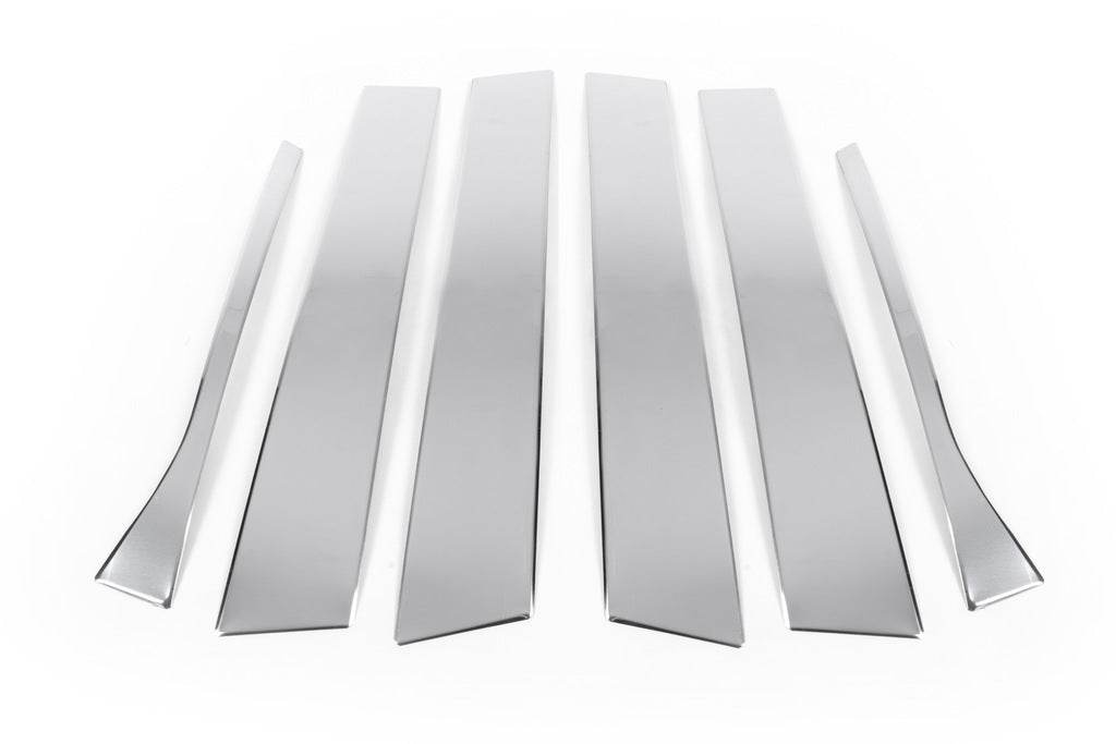 Door pillar molding (6 pieces, stainless steel) for Volkswagen Jetta 2006-2011 - Reelken Auto