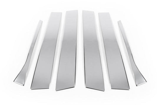 Door pillar molding (6 pieces, stainless steel) for Volkswagen Jetta 2006-2011 - Reelken Auto