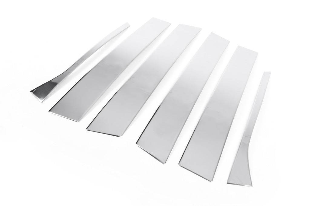 Door pillar molding (6 pieces, stainless steel) for Volkswagen Jetta 2006-2011 - Reelken Auto