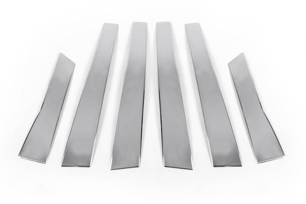 Door pillar molding (6 pieces, stainless steel) for Volkswagen Passat B5 1997-2005 - Reelken Auto