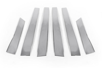 Door pillar molding (6 pieces, stainless steel) for Volkswagen Passat B5 1997-2005 - Reelken Auto