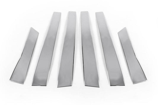 Door pillar molding (6 pieces, stainless steel) for Volkswagen Passat B5 1997-2005 - Reelken Auto