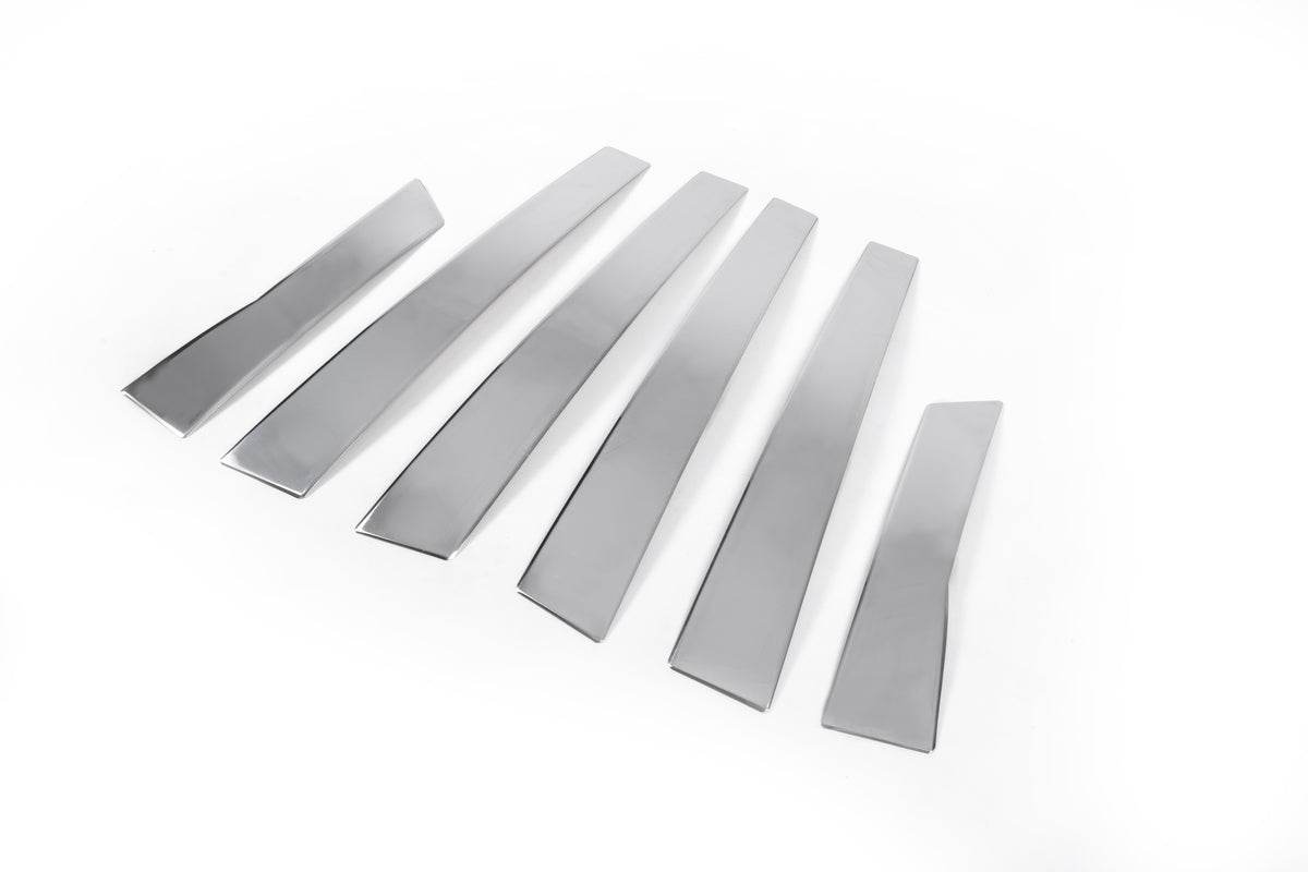Door pillar molding (6 pieces, stainless steel) for Volkswagen Passat B5 1997-2005 - Reelken Auto