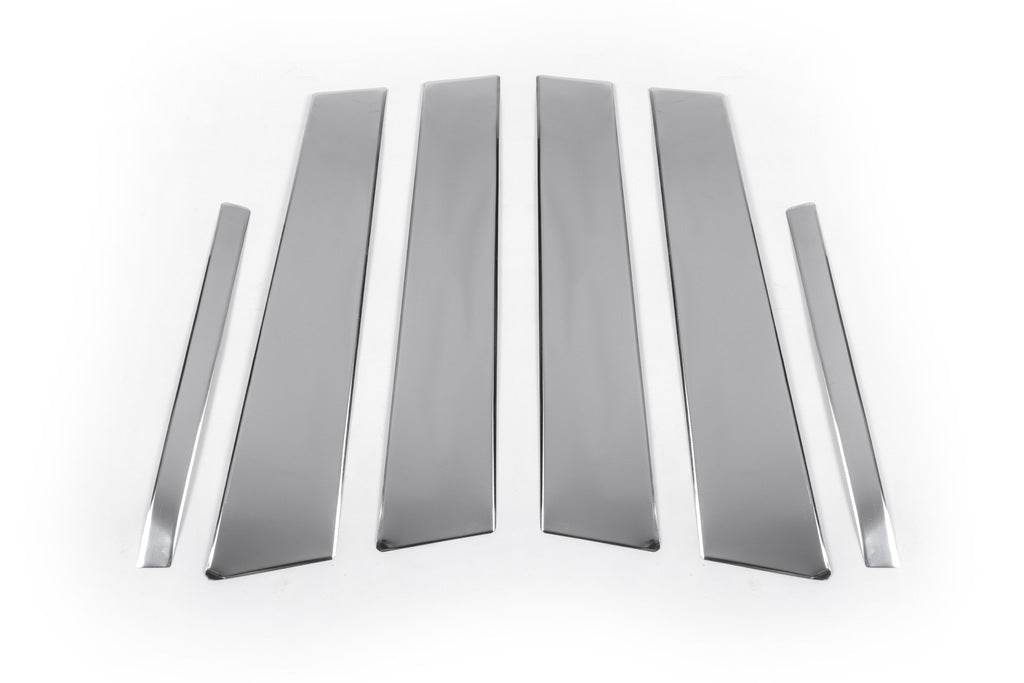 Door pillar molding (6 pieces, stainless steel) for Fiat Tipo 2016↗ year - Reelken Auto