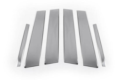 Door pillar molding (6 pieces, stainless steel) for Fiat Tipo 2016↗ year - Reelken Auto