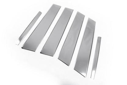 Door pillar molding (6 pieces, stainless steel) for Fiat Tipo 2016↗ year - Reelken Auto