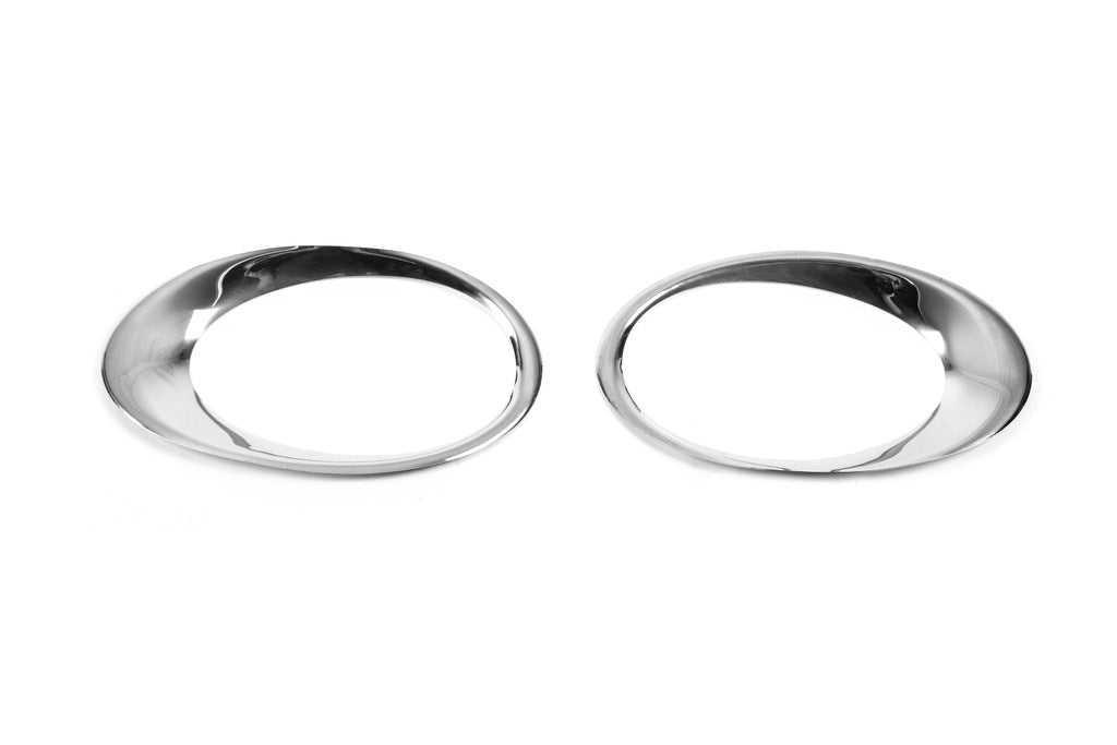 Chrome Fog Light Covers 2013-2018 (2 pcs, Stainless Steel) for Ford Custom 2013-2022 - image 3