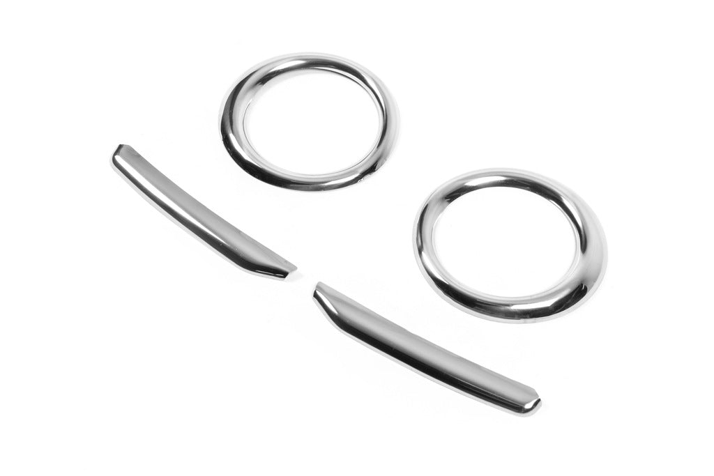 Fog Light Trims with Stripes (2010-2015, 4 pcs, Stainless Steel) for Fiat Doblo II 2010-2022 - image 4