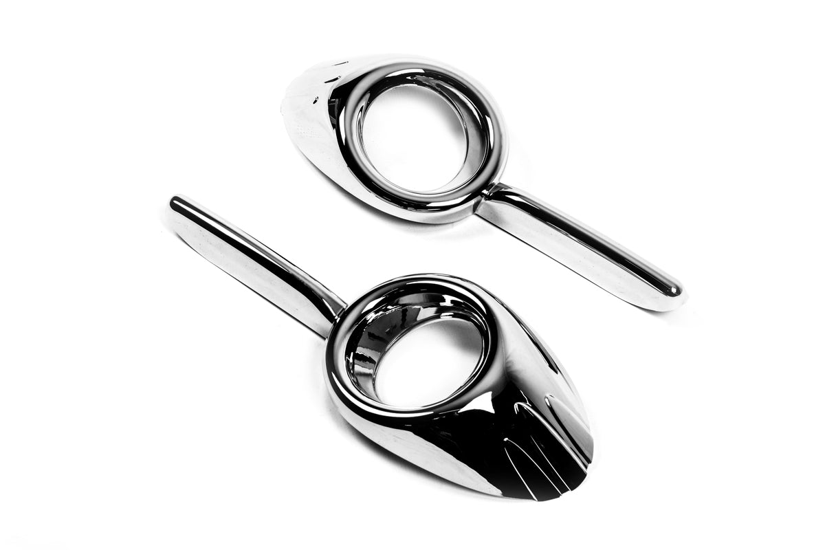 Fog Light Trims with Recesses (2010-2015, 2 pcs, plastic) for Fiat Doblo II 2010-2022 - image 2