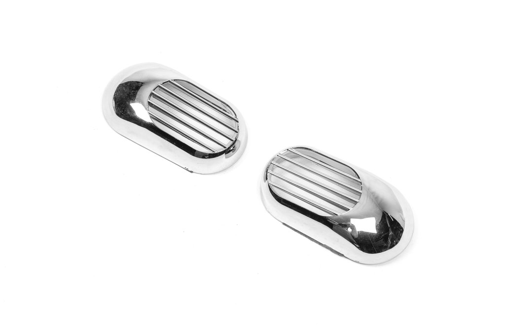 Oval Side Indicator Grille (2 pcs, ABS) for Mitsubishi Space Star 1998-2006 - image 2