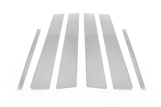 Door pillar molding (6 pieces, stainless steel) for Skoda Octavia III A7 2013-2019 - Reelken Auto