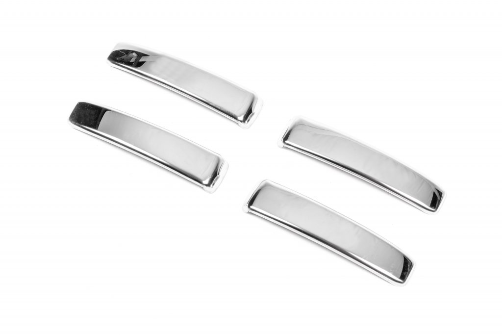 Chrome Door Handle Covers (4 pcs, Stainless Steel) for Fiat Doblo II 2010-2022 - image 3