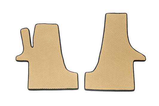 EVA Floor Mats (Beige, Front, for 2+1) for Volkswagen T5 Transporter 2003-2010 - image 1