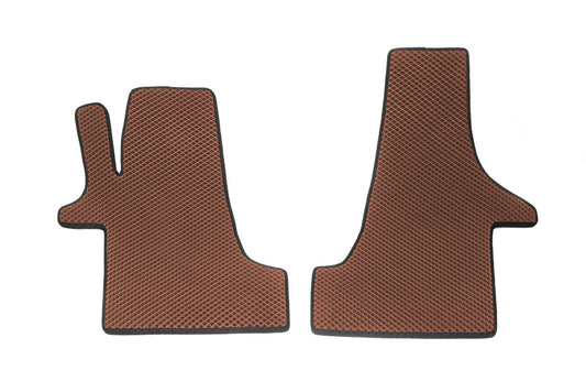 EVA Floor Mats (Brown, Front, for 2+1) for Volkswagen T5 Multivan 2003–2010 - image 1