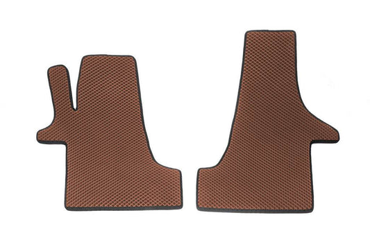 EVA mats (Brown, front, for 2+1) for Volkswagen T5 Caravelle 2004-2010 - Reelken Auto
