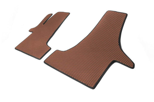 EVA mats (Brown, front, for 2+1) for Volkswagen T5 2010-2015 - Reelken Auto