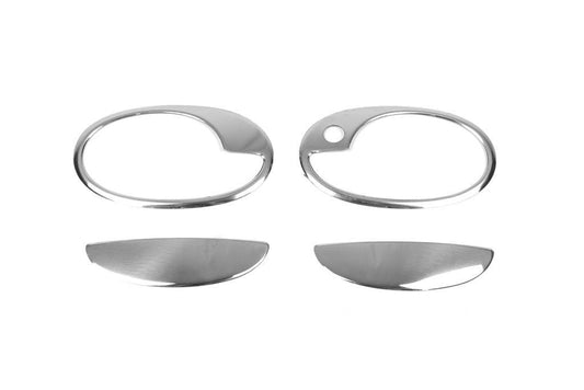 Covers for handles with a stroke (2 doors, stainless steel) for Opel Combo 2002-2012 - Reelken Auto