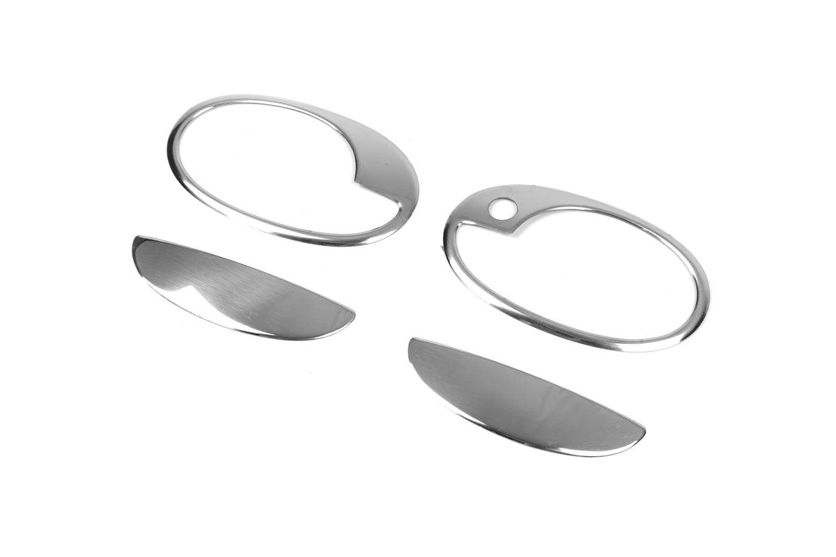 Covers for handles with a stroke (2 doors, stainless steel) for Opel Combo 2002-2012 - Reelken Auto