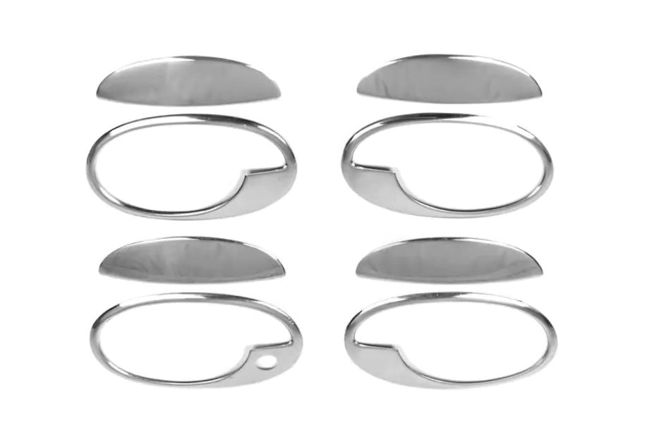 Chrome Door Handle Covers with Trim (2-door, Stainless Steel) for Opel Combo 2002-2012 - image 2