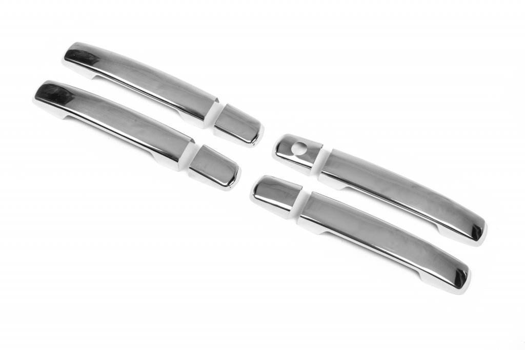 Covers for handles (Carmos, 4 pieces, stainless steel) for Suzuki Equator 2009↗ - Reelken Auto