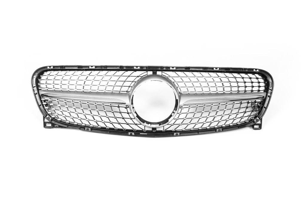 Front grill Diamond Silver (2014-2016) for Mercedes GLA X156 2014-2019 - Reelken Auto