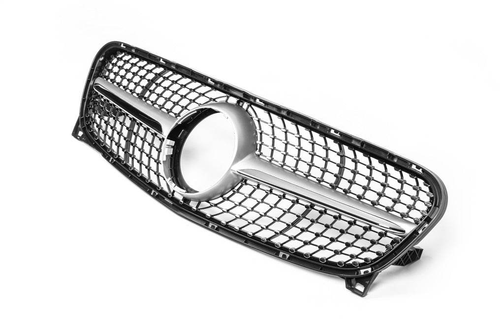 Front grill Diamond Silver (2014-2016) for Mercedes GLA X156 2014-2019 - Reelken Auto