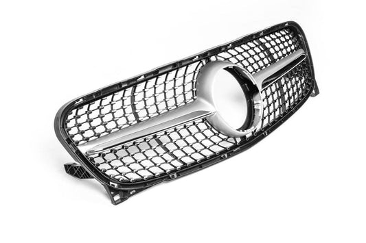 Front grill Diamond Silver (2014-2016) for Mercedes GLA X156 2014-2019 - Reelken Auto