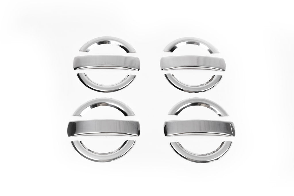 Chrome Door Handle Covers (4 pcs, Stainless Steel) for Fiat Doblo I 2005-2010 - image 4