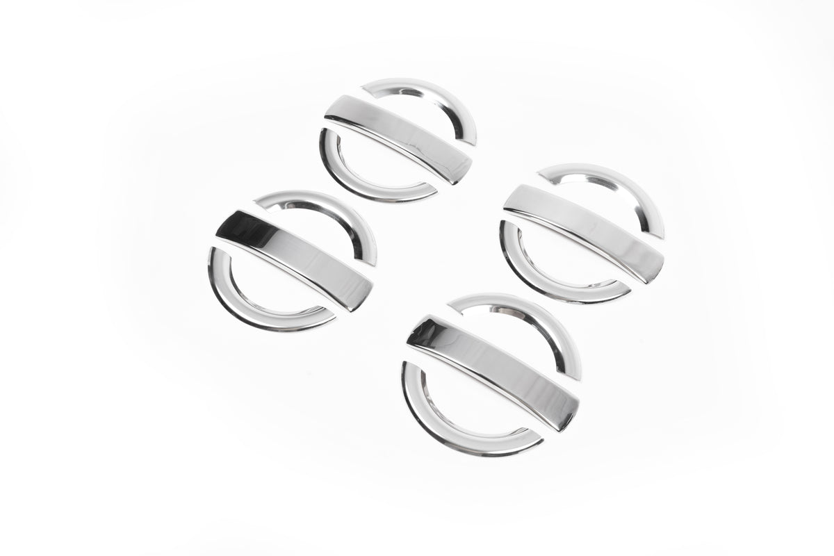 Chrome Door Handle Covers (4 pcs, Stainless Steel) for Fiat Doblo I 2005-2010 - image 3