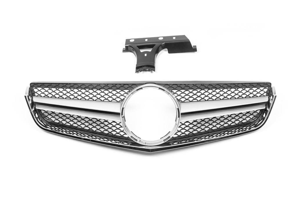 Front grill (2009-2013, AMG Silver) for Mercedes E-class coupe C207 2010-2017 - Reelken Auto
