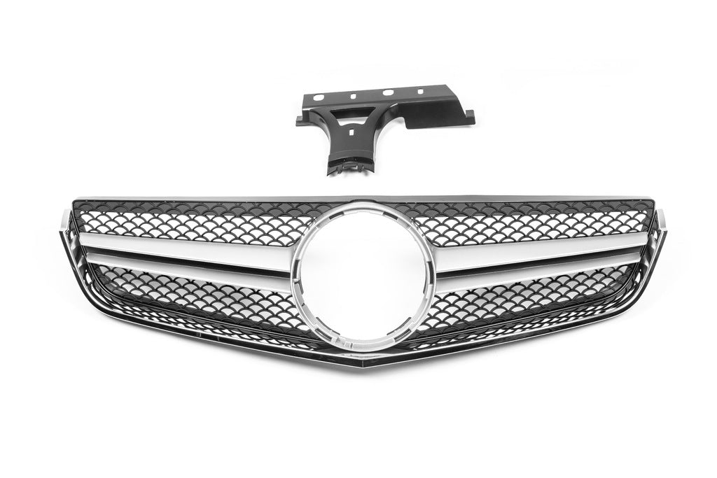 Front Grille (2009-2013, AMG Silver) for Mercedes E-сlass coupe C207 2010-2017 - image 2
