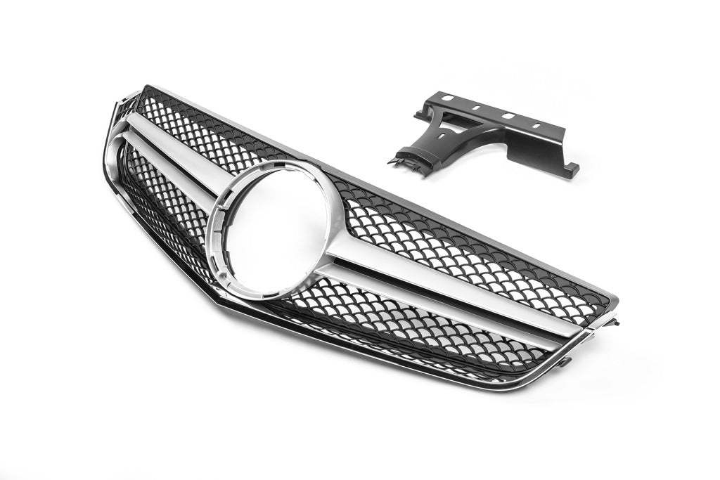 Front Grille (2009-2013, AMG Silver) for Mercedes E-сlass coupe C207 2010-2017 - image 3