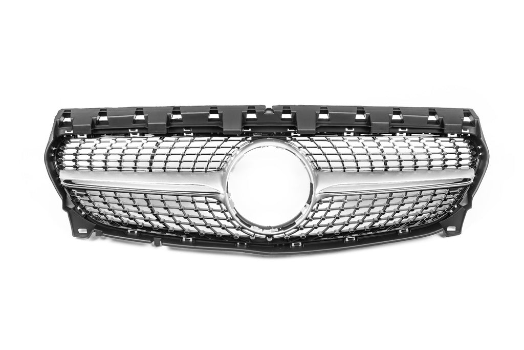 Front Grille (2017-2019, Diamond Silver) for Mercedes CLA C117 2013-2019 - image 2