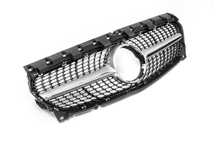 Front Grille (2017-2019, Diamond Silver) for Mercedes CLA C117 2013-2019 - image 6