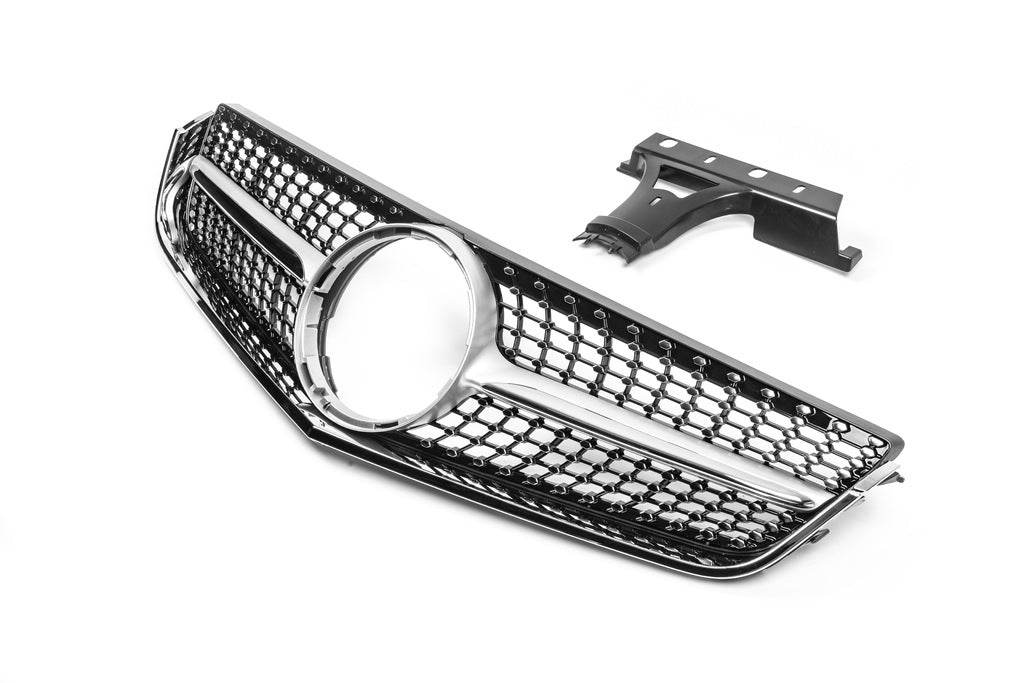 Front grill (2009-2013, Diamond Silver) for Mercedes E-class coupe C207 2010-2017 - Reelken Auto