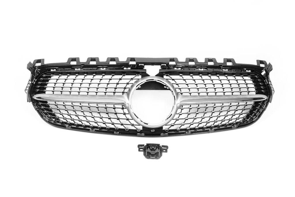 Front grill Diamond Silver (no camera space) for Mercedes B class W247 2019↗︎ - Reelken Auto
