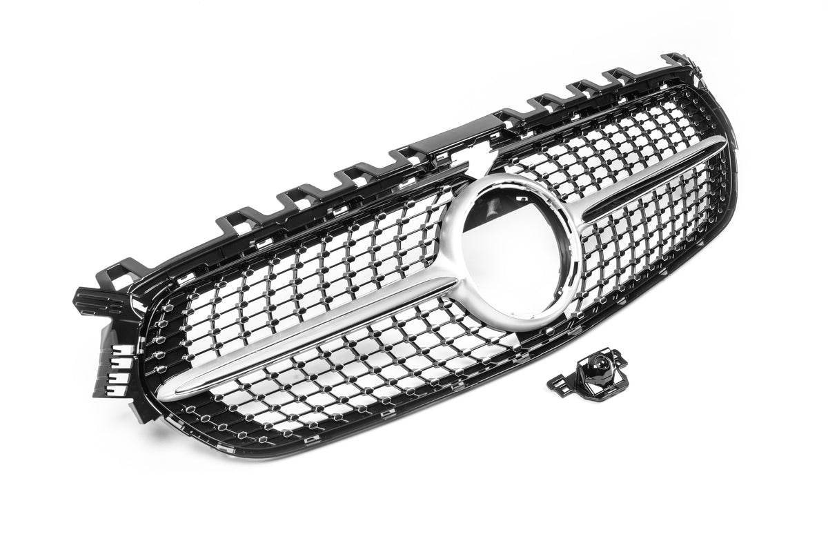 Front grill Diamond Silver (no camera space) for Mercedes B class W247 2019↗︎ - Reelken Auto