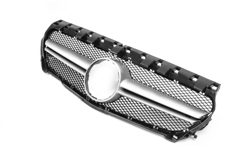 Front Grille (2013-2016, AMG Silver) for Mercedes CLA C117 2013-2019 - image 3