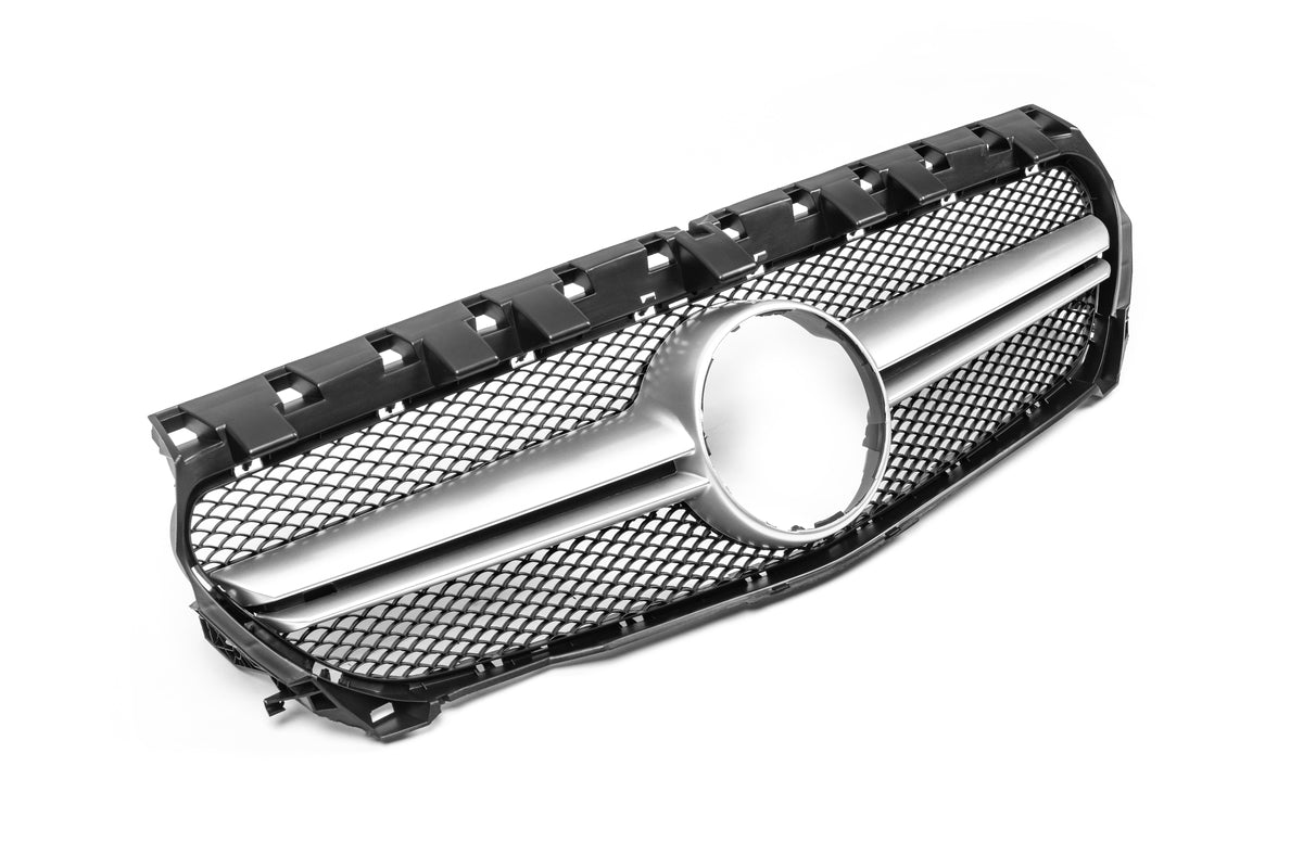 Front Grille (2013-2016, AMG Silver) for Mercedes CLA C117 2013-2019 - image 1