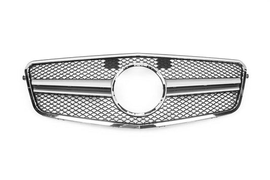 Front grille AMG Silver (2009-2012) for Mercedes E-class W212 2009-2016 - Reelken Auto