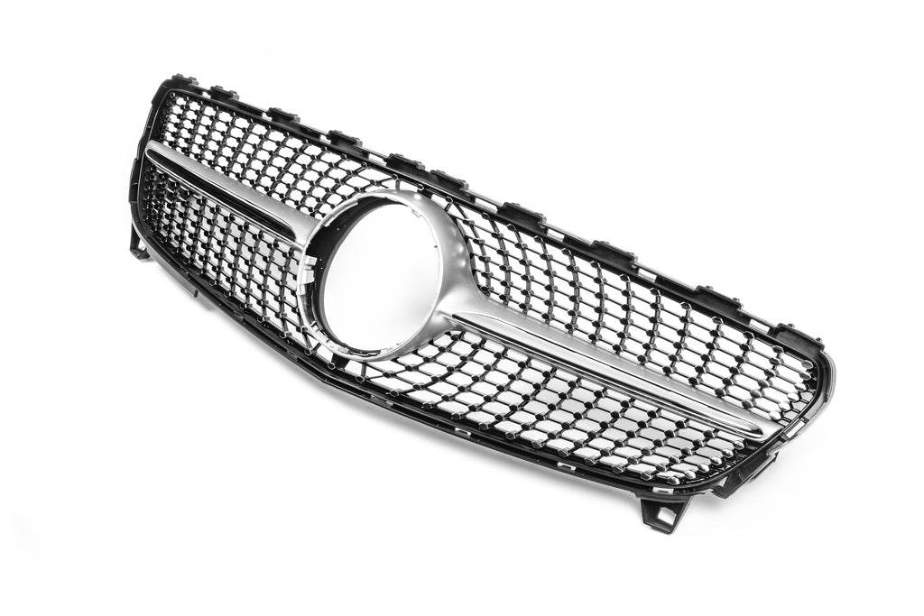Front grill Diamond SIlver (2015-2018) for Mercedes A-class W176 2012-2018 - Reelken Auto