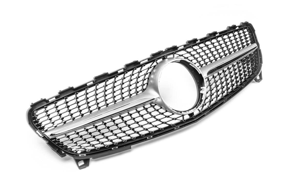 Front grill Diamond SIlver (2015-2018) for Mercedes A-class W176 2012-2018 - Reelken Auto