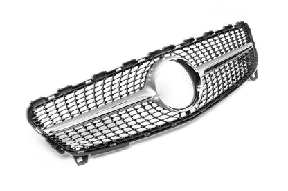 Front grill Diamond SIlver (2015-2018) for Mercedes A-class W176 2012-2018 - Reelken Auto