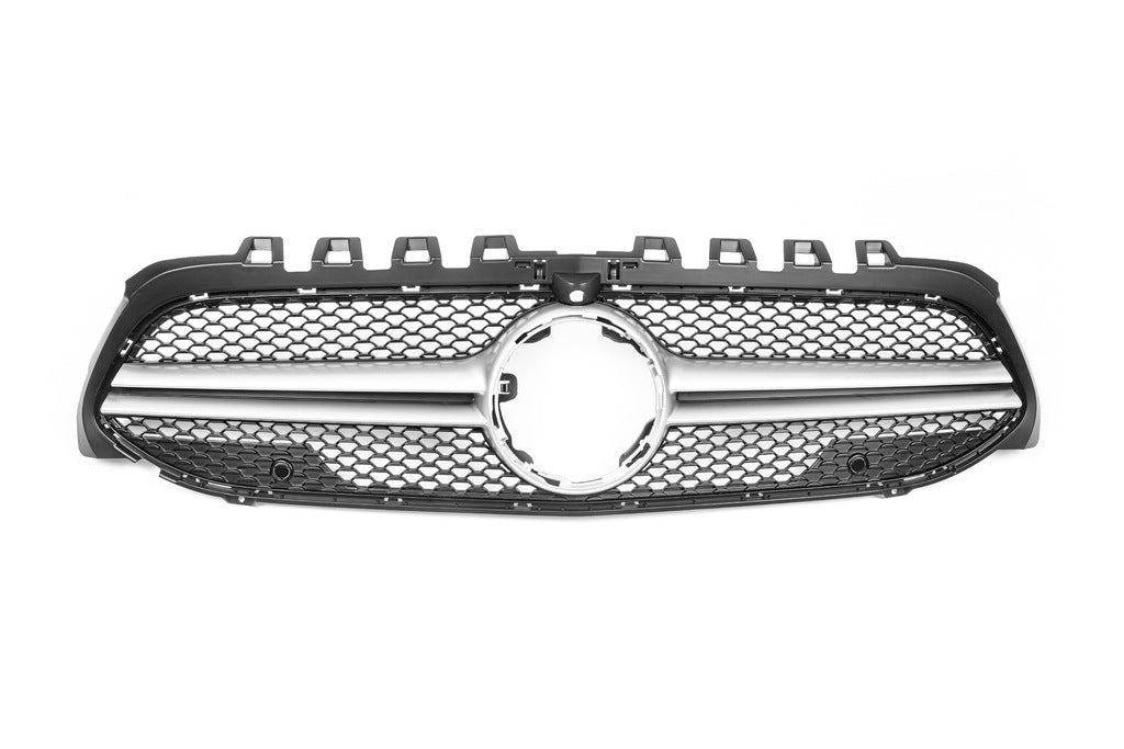 Front Grille AMG Silver (for 2018-2022) for Mercedes A-сlass W177 2018- - image 2