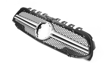 Front Grille AMG Silver (for 2018-2022) for Mercedes A-сlass W177 2018- - image 3