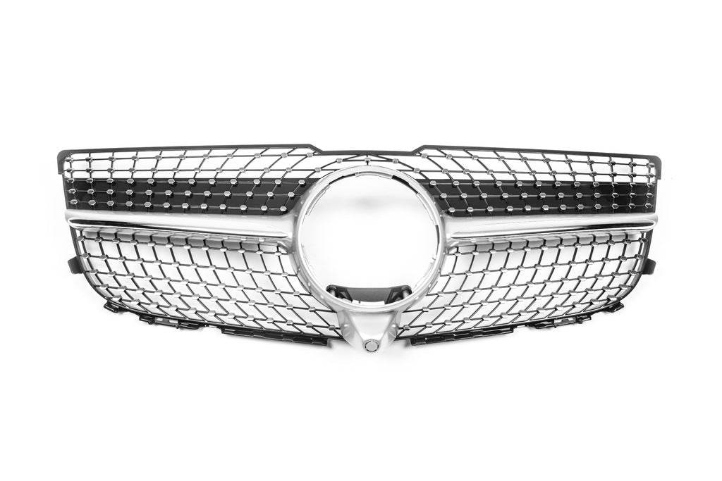 Front grill Diamond Silver (2013-2015) for Mercedes GLK class X204 - Reelken Auto