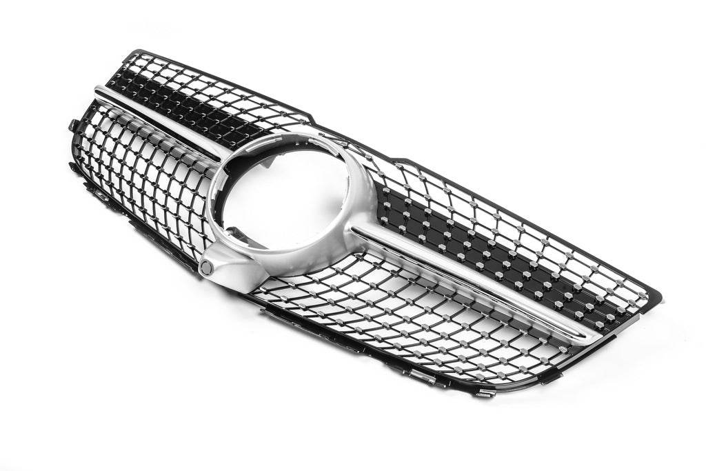 Front grill Diamond Silver (2013-2015) for Mercedes GLK class X204 - Reelken Auto