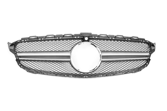 Front grill AMG Silver for Mercedes C-class W205 2014-2021 - image 2